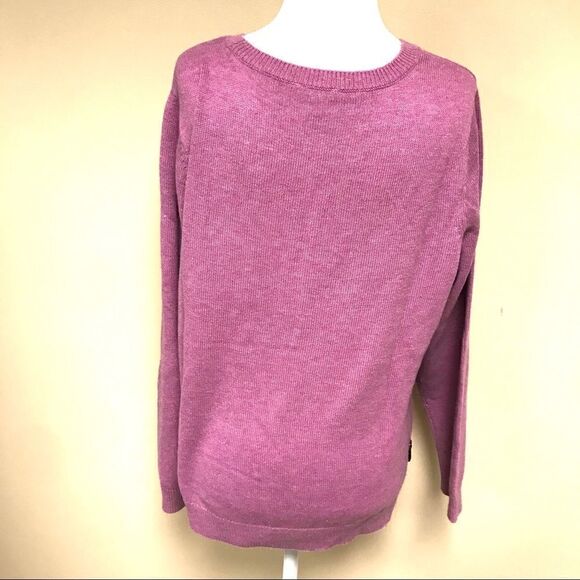 👠Talbots pink sweater with zip up lower sides. Size XL/P - Picture 3 of 4